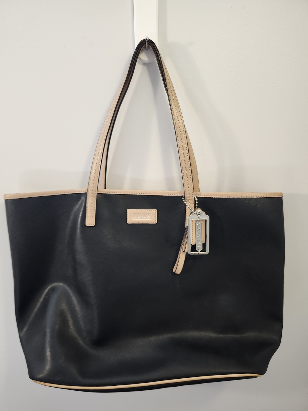 Coach Black Leather Tote